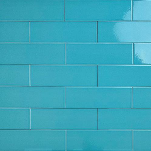 Wandtegel solo iconic blauw glans 8x25 craquele wandtegel, Doe-het-zelf en Verbouw, Tegels, Wandtegels, Nieuw, 10 m² of meer, Keramiek