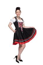 Dirndl 2-teilig, schwarz/rot/weiß, Verzenden, Nieuw