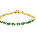 Armband - 18 karaat Geel goud Smaragd - Diamant -, Nieuw