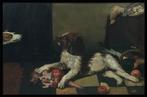 Flemish School (XVII-XVIII) - A Dogfight - cm 102x145, Antiek en Kunst, Kunst | Schilderijen | Klassiek