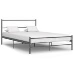 vidaXL Bedframe metaal grijs 120x200 cm, Huis en Inrichting, Slaapkamer | Bedden, Verzenden, Nieuw, Twijfelaar, 120 cm