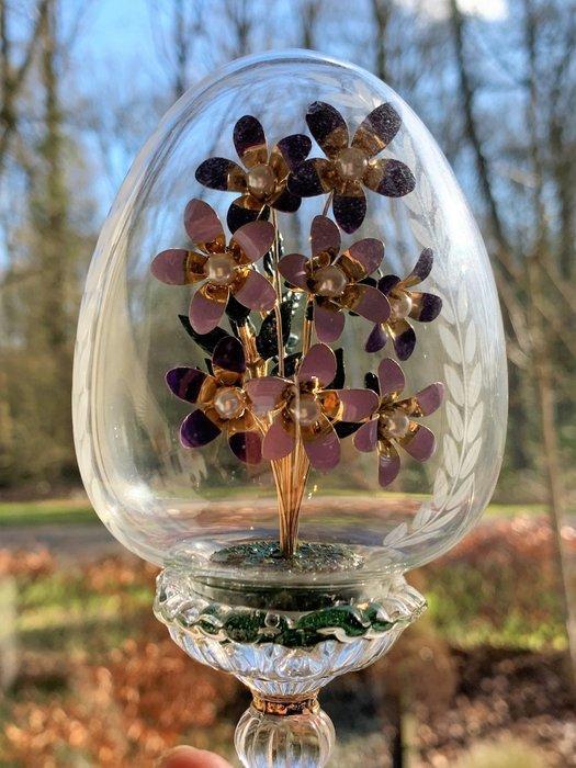 Fabergé ei - FABERGÉ stijl violet boeket - Kristal, Antiek en Kunst, Curiosa en Brocante