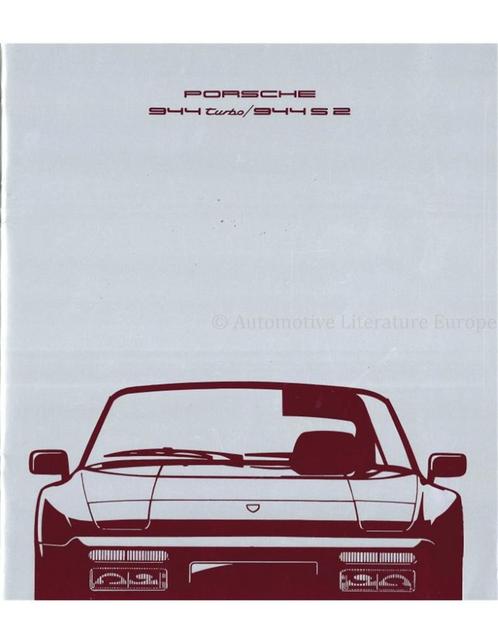1990 PORSCHE 944 BROCHURE ENGELS, Boeken, Auto's | Folders en Tijdschriften, Porsche