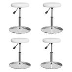 vidaXL Eetkamerstoelen 4 st kunstleer wit, Verzenden, Nieuw, Wit