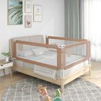 vidaXL Bedhekje peuter 160x25 cm stof taupe, Verzenden, Nieuw