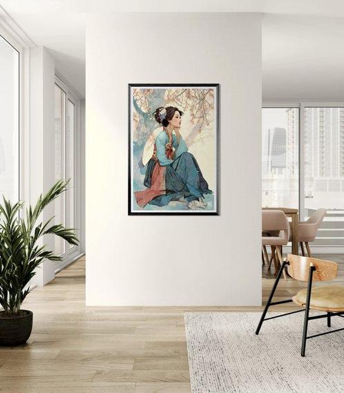Xavart - Geisha Silencieuse, Antiek en Kunst, Kunst | Schilderijen | Modern