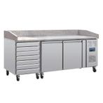 Polar pizza werkbank met marmeren blad en deeglades 428ltr, Verzenden, Nieuw in verpakking