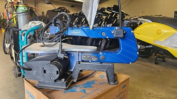Scheppach Figuurzaagmachine Lintzaag 120W, Doe-het-zelf en Verbouw, Gereedschap | Zaagmachines, Nieuw, Ophalen