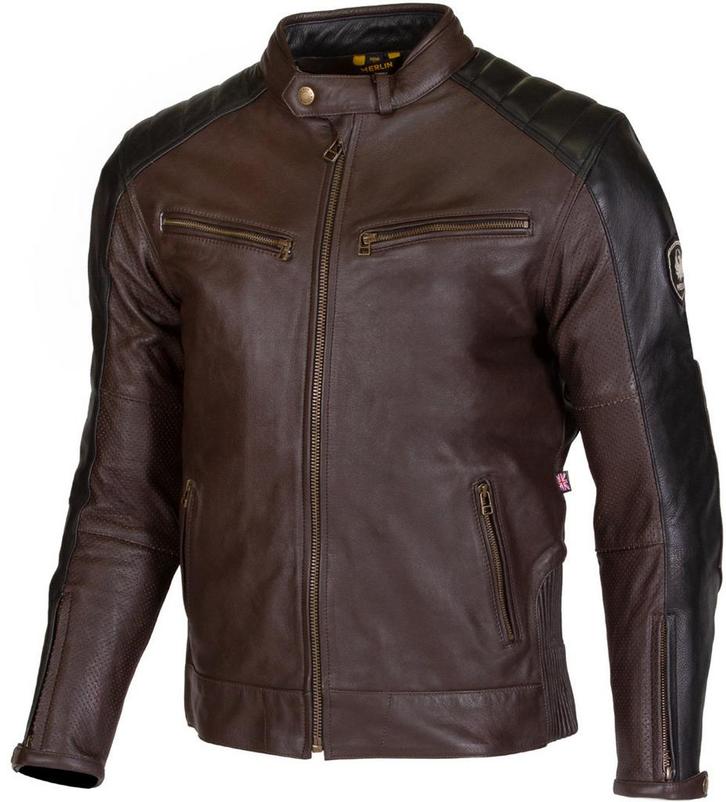 Merlin Chase II D3O Bruin Leren Motorjas, Motoren, Kleding | Motorkleding, Heren, Nieuw met kaartje, Jas | leer, Verzenden
