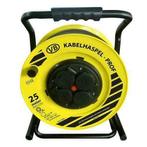 Professionele Kabelhaspel 4 voudig 25m Neopreen H07 haspel, Nieuw, Stopcontact, Verzenden