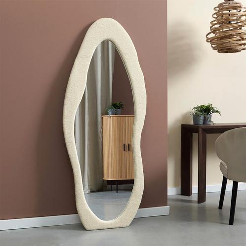 *WOONWINKEL* Organische Vorm Spiegel Creme Wit, Huis en Inrichting, Woonaccessoires | Spiegels, Nieuw, Verzenden