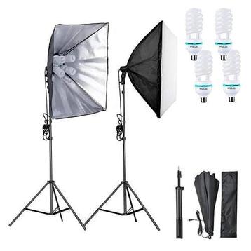 Softbox - 50 x 70 cm - met  verstelbaar statief - 4 lampen beschikbaar voor biedingen