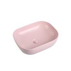 Wastafel Julia 50x40x14cm mat roze inclusief afvoerplug, Doe-het-zelf en Verbouw, Sanitair, Verzenden, Nieuw