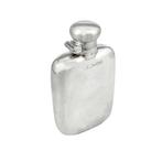 Sterling silver miniature whisky hip flask 60 ml / 2 oz -