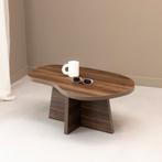 SALE! Organische Salontafel Ollie Bruin Noten, 80 x 55cm, 50 tot 100 cm, Verzenden, Nieuw, 50 tot 100 cm