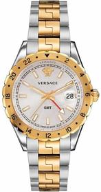 Versace V11030015 Hellenyium GMT heren horloge, Overige merken, Staal, Staal, Verzenden