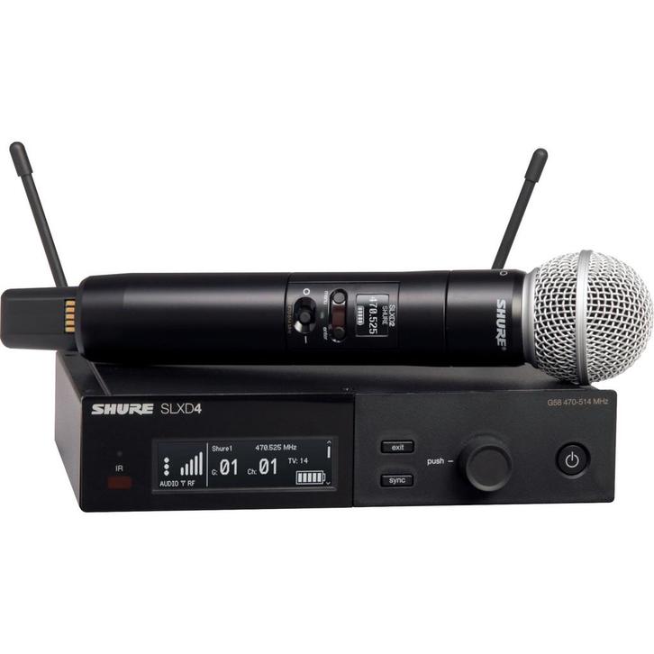 Shure SLXD24/SM58-G59 handheld draadloos (470 - 514 MHz), Muziek en Instrumenten, Microfoons, Verzenden