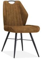 Eetkamerstoel Torro - eetkamerstoelen - Cognac, Huis en Inrichting, Stoelen, Nieuw, Bruin, Stof