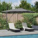 vidaXL Parasol Antraciet 286 x 284 x 270 cm Aluminium en, Verzenden, Nieuw, 2 tot 3 meter