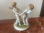 Capodimonte - Beeldje - Gruppo di due angioletti - dipinta a, Antiek en Kunst