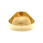 Gouden vintage zegelring met onyx en zirkonia 14 krt/925, Sieraden, Tassen en Uiterlijk, Ringen, Ophalen of Verzenden, Nieuw