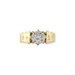 Vintage ring met diamant 9 kt, Ophalen of Verzenden, Nieuw