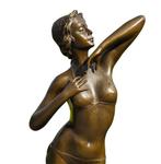 Beeld, XL Bronze: Lady in Bikini - 58 cm - Brons, Marmer