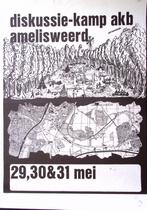 vintage poster over diskussie-kamp akb amelisweerd (Posters), Verzamelen, Verzenden, Nieuw, Overige onderwerpen, Met lijst