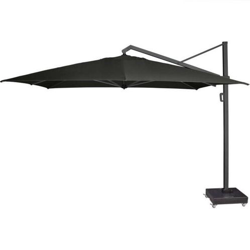 Platinum Icon T1 parasol 4x3 meter Faded black, Tuin en Terras, Parasols, Zweefparasol, Nieuw, Kantelbaar, Verzenden