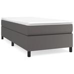 Kunstleer Bedframe 100x200 Grijs | Tweedekansje, Overige materialen, 100 cm, Eenpersoons, Nieuw