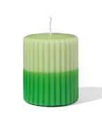 HEMA Stompkaars Ø7x8cm rib groen, Huis en Inrichting, Woonaccessoires | Kandelaars en Kaarsen, Verzenden, Nieuw, Groen