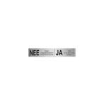 NEE|JA reclamebordje 12,5x2,5 cm. - RVS, Tuin en Terras, Verzenden, Nieuw
