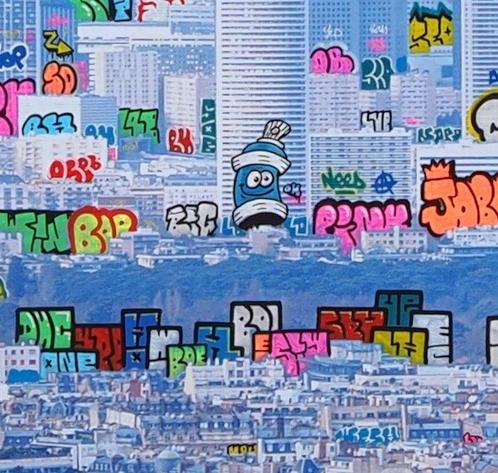 Maxime Blachere - Paris Panoramique bleu, Antiek en Kunst, Kunst | Designobjecten