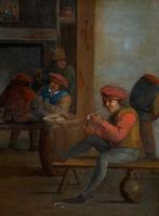 Hollandse School (XVIII-XIX) - Herberscene, Antiek en Kunst