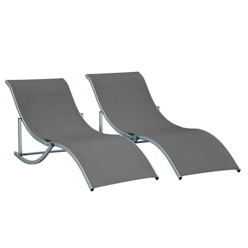 TRUUSK Set Van 2 Zonneligstoelen Tuinligstoelen Stofligstoel, Tuin en Terras, Overige Tuin en Terras, Nieuw, Verzenden