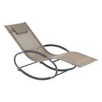 Ligstoel Almaluez schommelstoel 153x63x80,5 cm beige, Tuin en Terras, Ligbedden, Verzenden, Nieuw