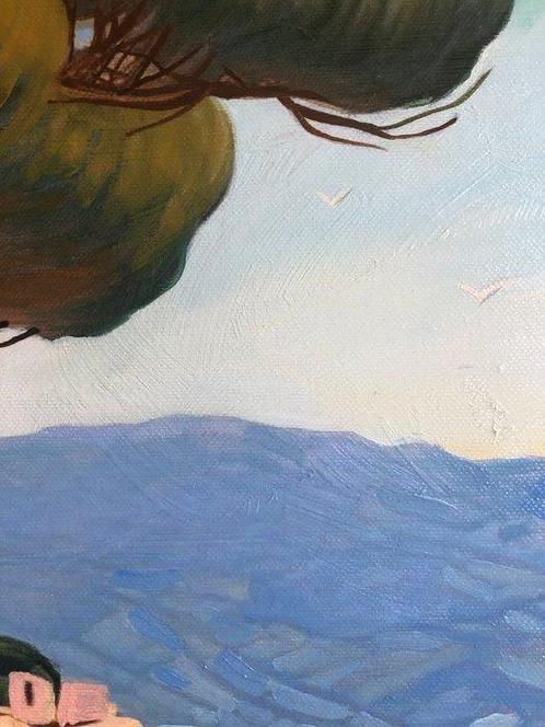 Bondero - Spring holidays in Santorini, Antiek en Kunst, Kunst | Schilderijen | Modern