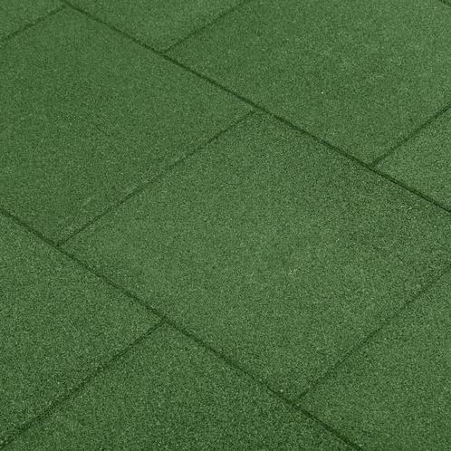 vidaXL Valtegels 24 st 50x50x3 cm rubber groen, Doe-het-zelf en Verbouw, Vloerdelen en Plavuizen, Nieuw, Verzenden