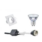 Voordeelset: LED Spot Set - GU10 Fitting - Inbouw Vierkant -, Huis en Inrichting, Metaal of Aluminium, Nieuw, Ophalen of Verzenden