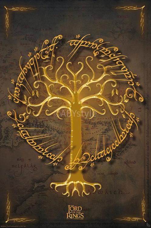 Poster Lord of the Rings White Tree 61x91,5cm, Verzamelen, Posters, Nieuw, A1 t/m A3, Verzenden