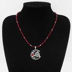 Robijn - Wicca ketting - Maan, zon en triquetra - Harmonieus