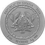 Ghana. 10 Cedis 2024 Rock-cut Monuments - Rushmore 2 oz, Postzegels en Munten