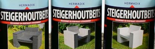 Hermadix Steigerhoutbeits SCHELPENWIT - 0.75 liter, Doe-het-zelf en Verbouw, Verf, Beits en Lak, Beits, Wit, Nieuw, Minder dan 5 liter