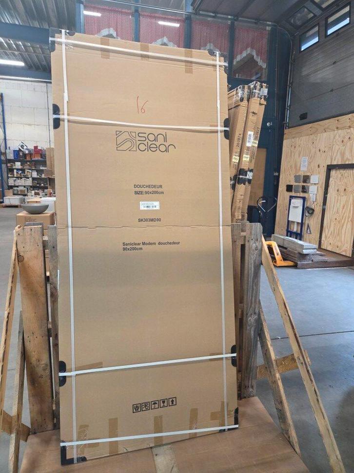 Vervangend Glas tbv Saniclear Modern Douchedeur – 90 x 200, Doe-het-zelf en Verbouw, Sanitair, Douche, Nieuw, Glas, Ophalen of Verzenden