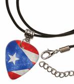 Puerto Rico vlag plectrum ketting, sleutelhanger, oorbellen, Sieraden, Tassen en Uiterlijk, Nieuw, Ophalen of Verzenden
