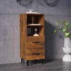 vidaXL Dressoir 34,5x34x90 cm bewerkt hout gerookt, Huis en Inrichting, Kasten | Dressoirs, Minder dan 50 cm, Verzenden, Nieuw