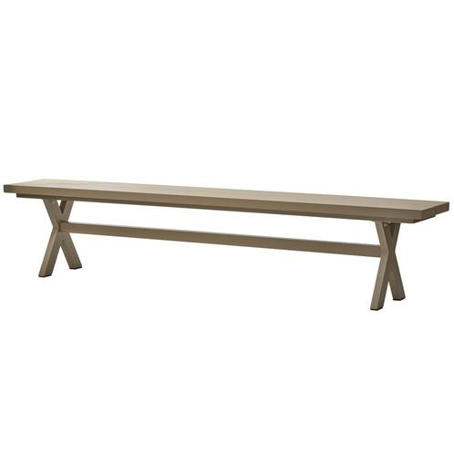 Delta Picknick Bank Aluminium Groen Zand 220x35cm Exotan, Tuin en Terras, Tuinsets en Loungesets, Nieuw, Verzenden