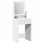 Luxe Kaptafel met LED-Verlichting &amp; Spiegel – Wit –, Verzenden, Nieuw