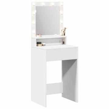Luxe Kaptafel met LED-Verlichting &amp; Spiegel – Wit – beschikbaar voor biedingen