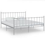 vidaXL Bedframe metaal grijs 180x200 cm, Eenpersoons, Verzenden, Nieuw, 80 cm